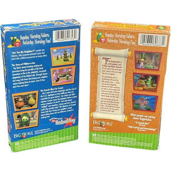 VeggieTales VHS Lot: Esther & Are You My Neighbor? Family-Friendly Animated Stor - Picture 2 of 11